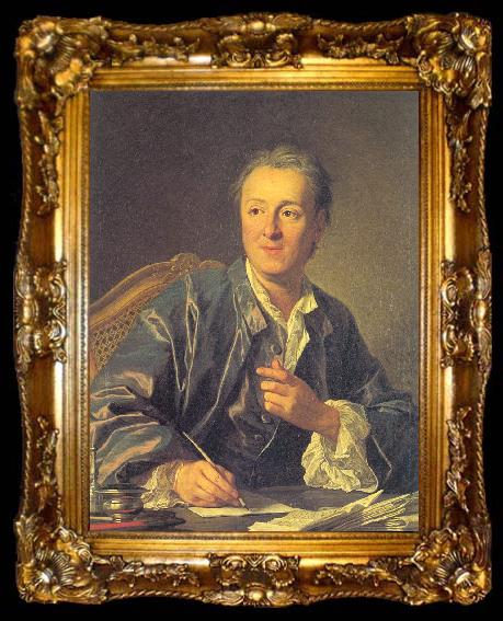 framed  Loo, Louis-Michel van Portrait of Denis Diderot, ta009-2